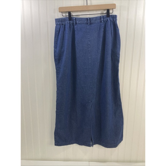 Susan Bristol Casuals 14 Blue Jean Skirt Long - Picture 2 of 8